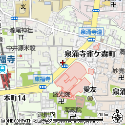 京都府京都市東山区泉涌寺雀ケ森町13-14周辺の地図