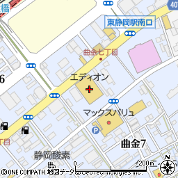 エディオン静岡曲金店駐車場周辺の地図