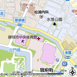 静岡市中央体育館屋内プール周辺の地図