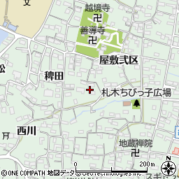 愛知県知多郡東浦町緒川屋敷弐区107周辺の地図
