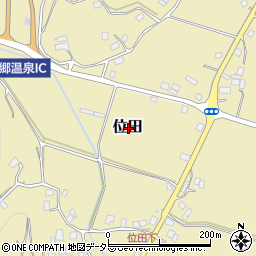 岡山県美作市位田周辺の地図