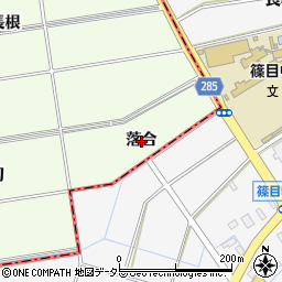 愛知県知立市谷田町落合周辺の地図