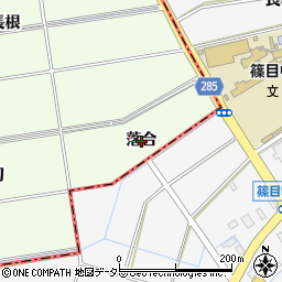 愛知県知立市谷田町（落合）周辺の地図