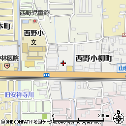 京都府京都市山科区西野小柳町周辺の地図