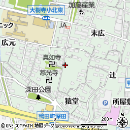 愛知県岡崎市鴨田町郷前周辺の地図