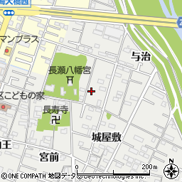 愛知県岡崎市森越町周辺の地図