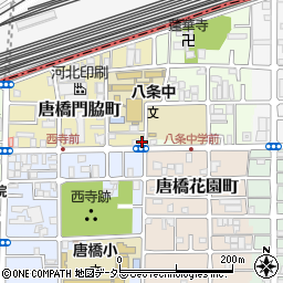 京都府京都市南区唐橋門脇町37周辺の地図