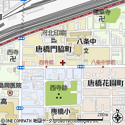 京都府京都市南区唐橋門脇町43周辺の地図