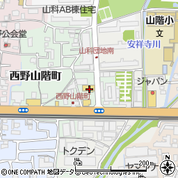 ブックオフ京都山科西野店周辺の地図