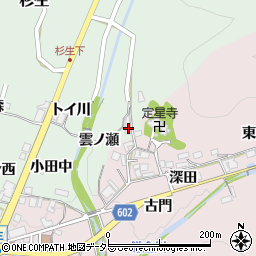 兵庫県川辺郡猪名川町杉生雲ノ瀬周辺の地図