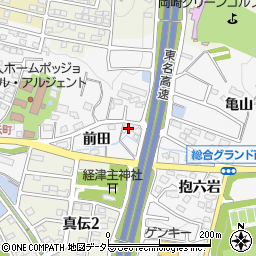 愛知県岡崎市真伝町抱六岩45周辺の地図