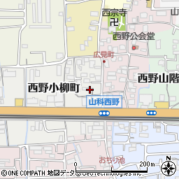 山科区西野小柳町周辺の地図