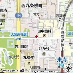 京都府京都市南区西九条猪熊町4周辺の地図