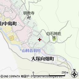 京都府京都市山科区小山御坊ノ内町周辺の地図