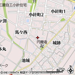 愛知県岡崎市小針町油デン周辺の地図