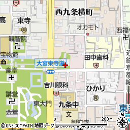 京都府京都市南区西九条猪熊町13周辺の地図