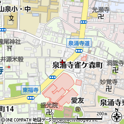 鐘園亭 泉涌寺店周辺の地図