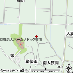 愛知県知多郡東浦町緒川北大狭間周辺の地図