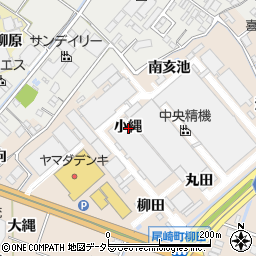 愛知県安城市尾崎町小縄周辺の地図