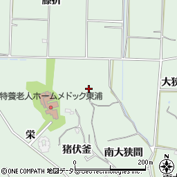 愛知県東浦町（知多郡）緒川（北大狭間）周辺の地図