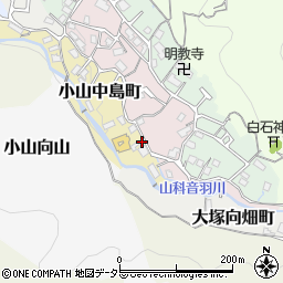 京都府京都市山科区小山中島町38周辺の地図