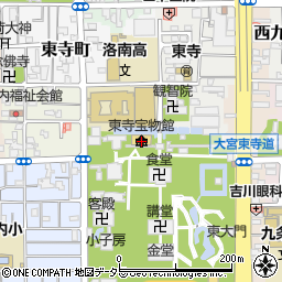 東寺宝物館周辺の地図