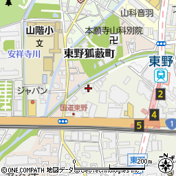 京都府京都市山科区東野片下リ町86周辺の地図