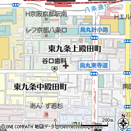 京都府京都市南区東九条上殿田町12周辺の地図