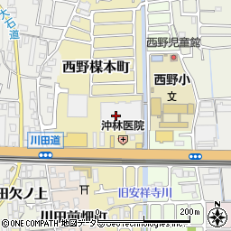 京都府京都市山科区西野楳本町113周辺の地図