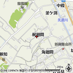 愛知県知多市新知梶廻間周辺の地図