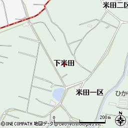 愛知県知多郡東浦町緒川下米田周辺の地図