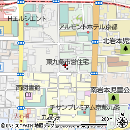 京都府京都市南区東九条西岩本町周辺の地図