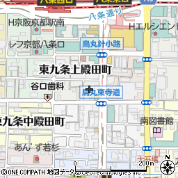 京都府京都市南区東九条上殿田町26周辺の地図