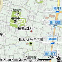 愛知県知多郡東浦町緒川屋敷弐区119周辺の地図