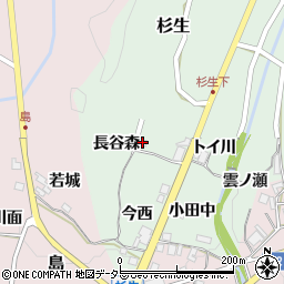 兵庫県猪名川町（川辺郡）杉生（長谷森）周辺の地図
