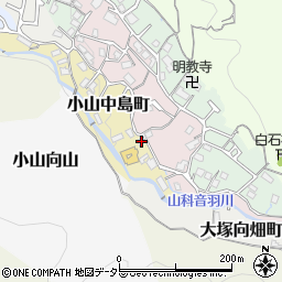 京都府京都市山科区小山中島町36周辺の地図