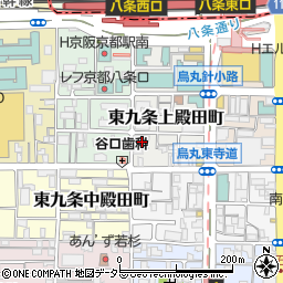 京都府京都市南区東九条上殿田町17周辺の地図
