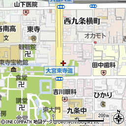 京都府京都市南区東寺東門前町周辺の地図