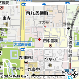 京都府京都市南区西九条猪熊町21周辺の地図