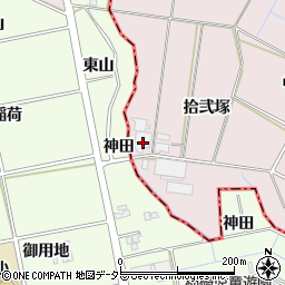 愛知県岡崎市小針町拾弐塚周辺の地図