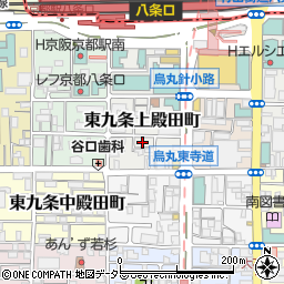 京都府京都市南区東九条上殿田町22周辺の地図