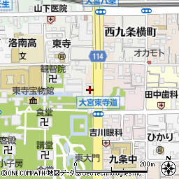 東寺餅周辺の地図