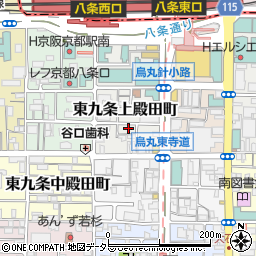 京都府京都市南区東九条上殿田町23周辺の地図