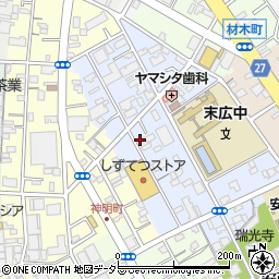 静岡県静岡市葵区末広町周辺の地図