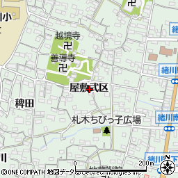 愛知県知多郡東浦町緒川屋敷弐区周辺の地図