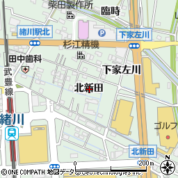 愛知県知多郡東浦町緒川北新田周辺の地図