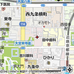 京都府京都市南区西九条猪熊町22周辺の地図
