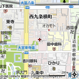 京都府京都市南区西九条猪熊町25周辺の地図