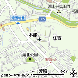 愛知県岡崎市滝町本部68周辺の地図