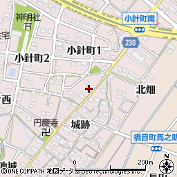 愛知県岡崎市小針町城跡134周辺の地図